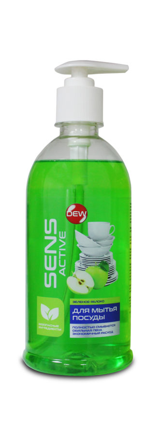 Средство для мытья посуды DEW SensActiv Зеленое яблоко дозатор